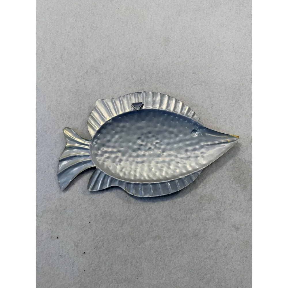 Set of 4 Colorful Metal Tropical Fish Wall Art 10.5in Coastal Nautical Decor